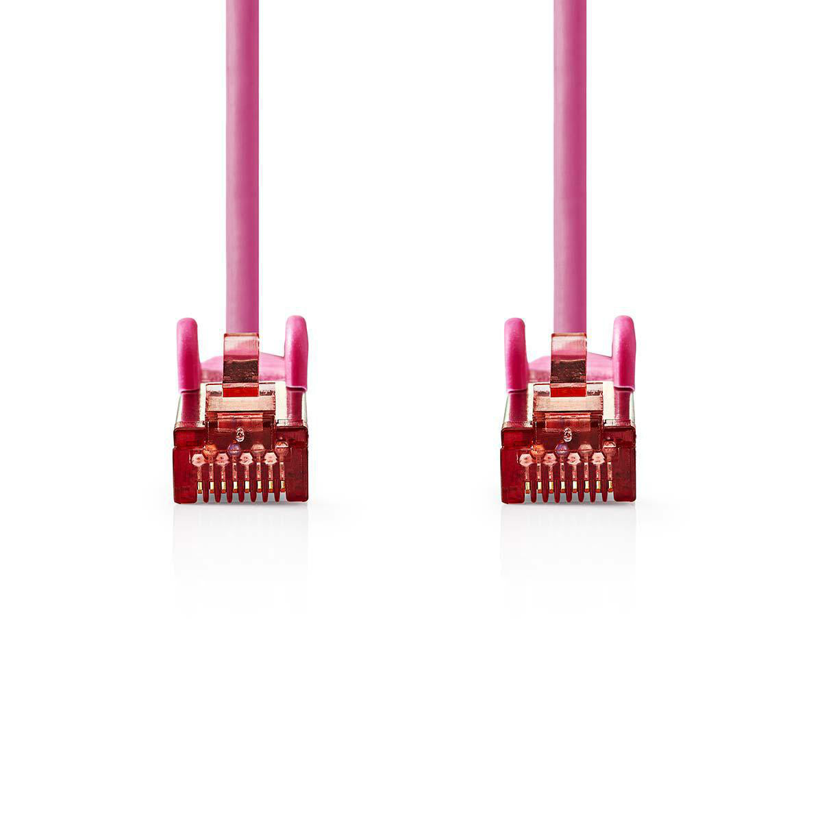 CAT6-Netzwerkkabel | RJ45 Stecker | RJ45 Stecker | S/FTP | 15.0 m | Rund | LSZH | Pink | Plastikbeutel