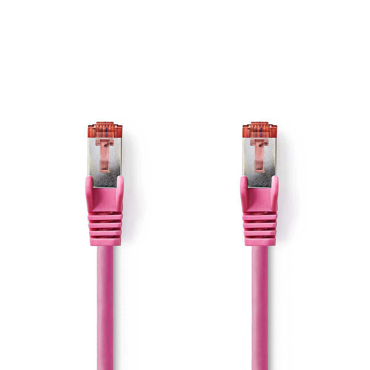 CAT6-Netzwerkkabel | RJ45 Stecker | RJ45 Stecker | S/FTP | 15.0 m | Rund | LSZH | Pink | Plastikbeutel