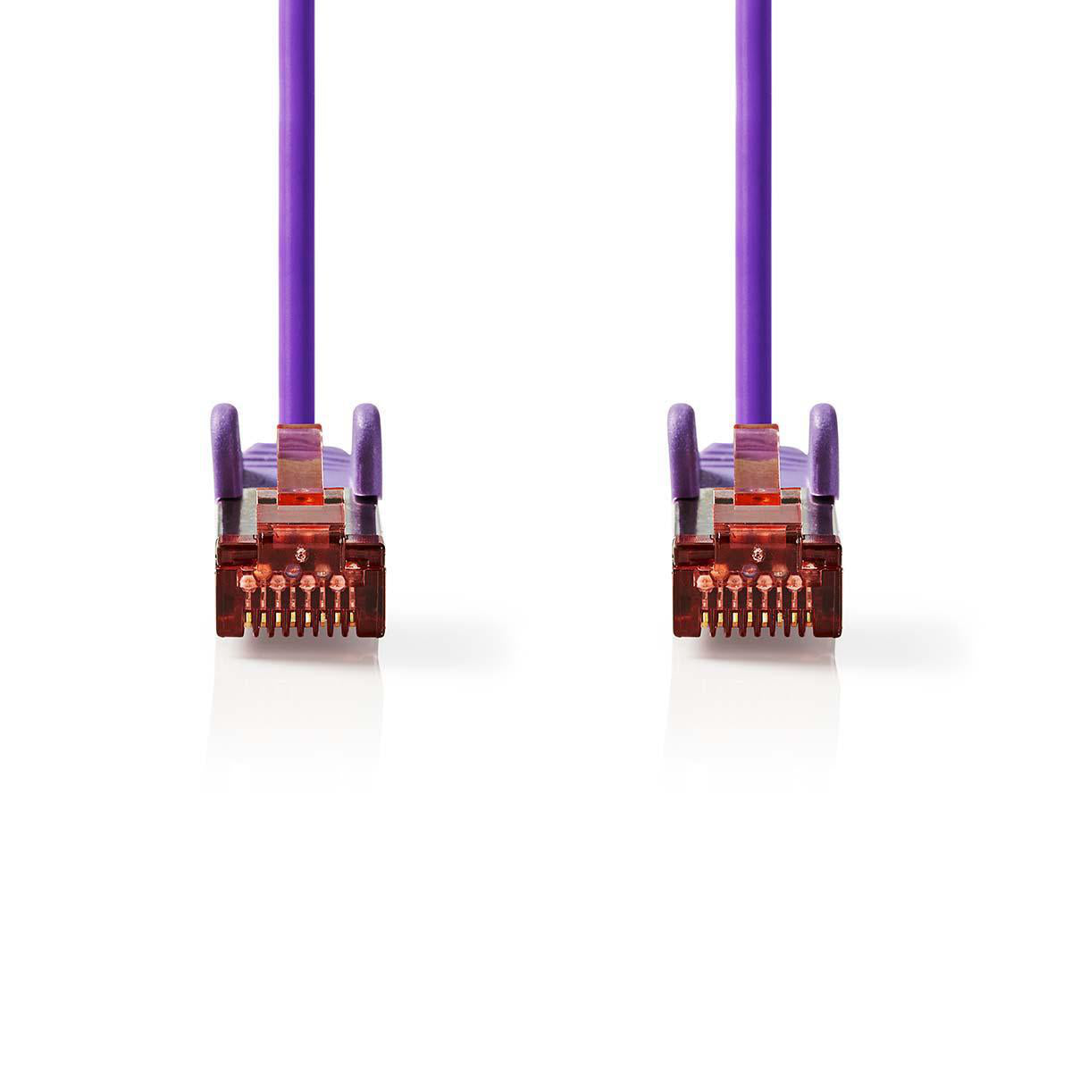 CAT6-Netzwerkkabel | RJ45 Stecker | RJ45 Stecker | S/FTP | 2.00 m | Rund | LSZH | Violett | Umschlag