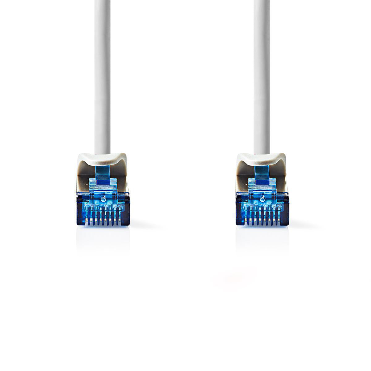 CAT6a-Netzwerkkabel | S/FTP | RJ45 Stecker | RJ45 Stecker | 0.50 m | Snagless | Rund | LSZH | Grau | Umschlag