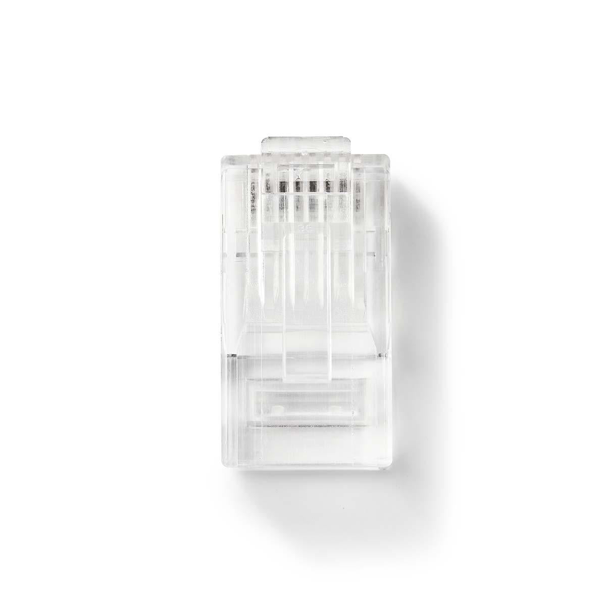 RJ45-Stecker | RJ45 Pass Through | Solid UTP CAT5 | Gerade | Vergoldet | 10 Stück | PVC | Transparent | Box