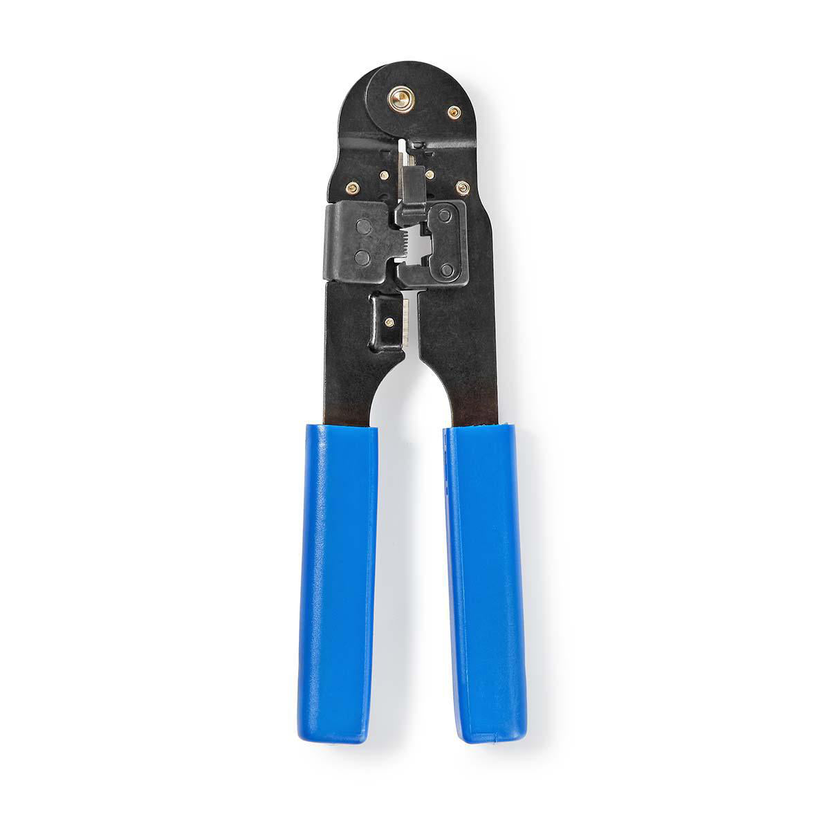 Crimp pliers | CAT5 / CAT5e / CAT6 / CAT6a / RJ45 | Abziehen / Schneiden / Zange | ABS / Stahl | Blau