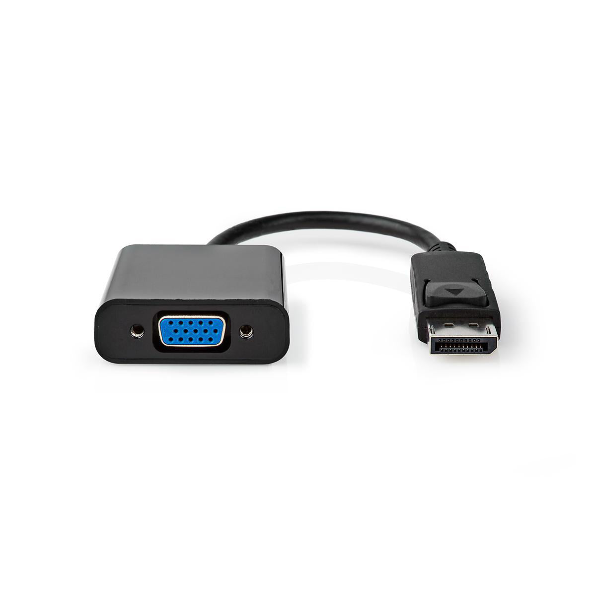 Displayport-Adapter | DisplayPort Stecker | VGA Buchse | 1080p | Vernickelt | Gerade | 0.20 m | Rund | PVC | ABS | Schwarz | Aufhänger
