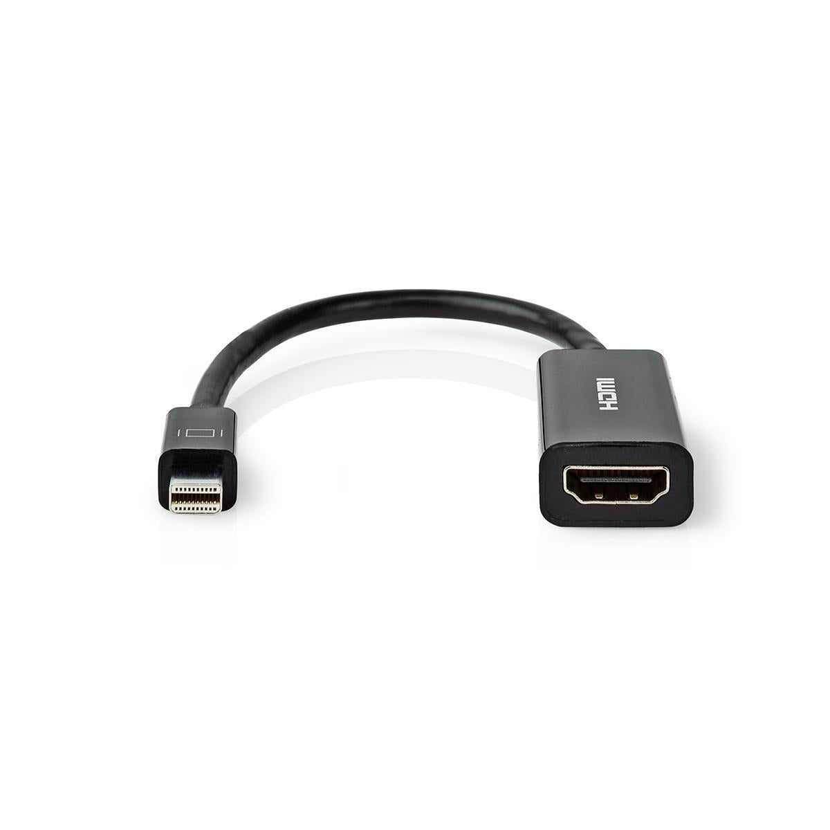 Mini Displayport-Kabel | DisplayPort 1.2 | Mini DisplayPort Stecker | HDMI™ Ausgang | 21.6 Gbps | Vernickelt | 0.20 m | Rund | PVC | Schwarz | Aufhänger