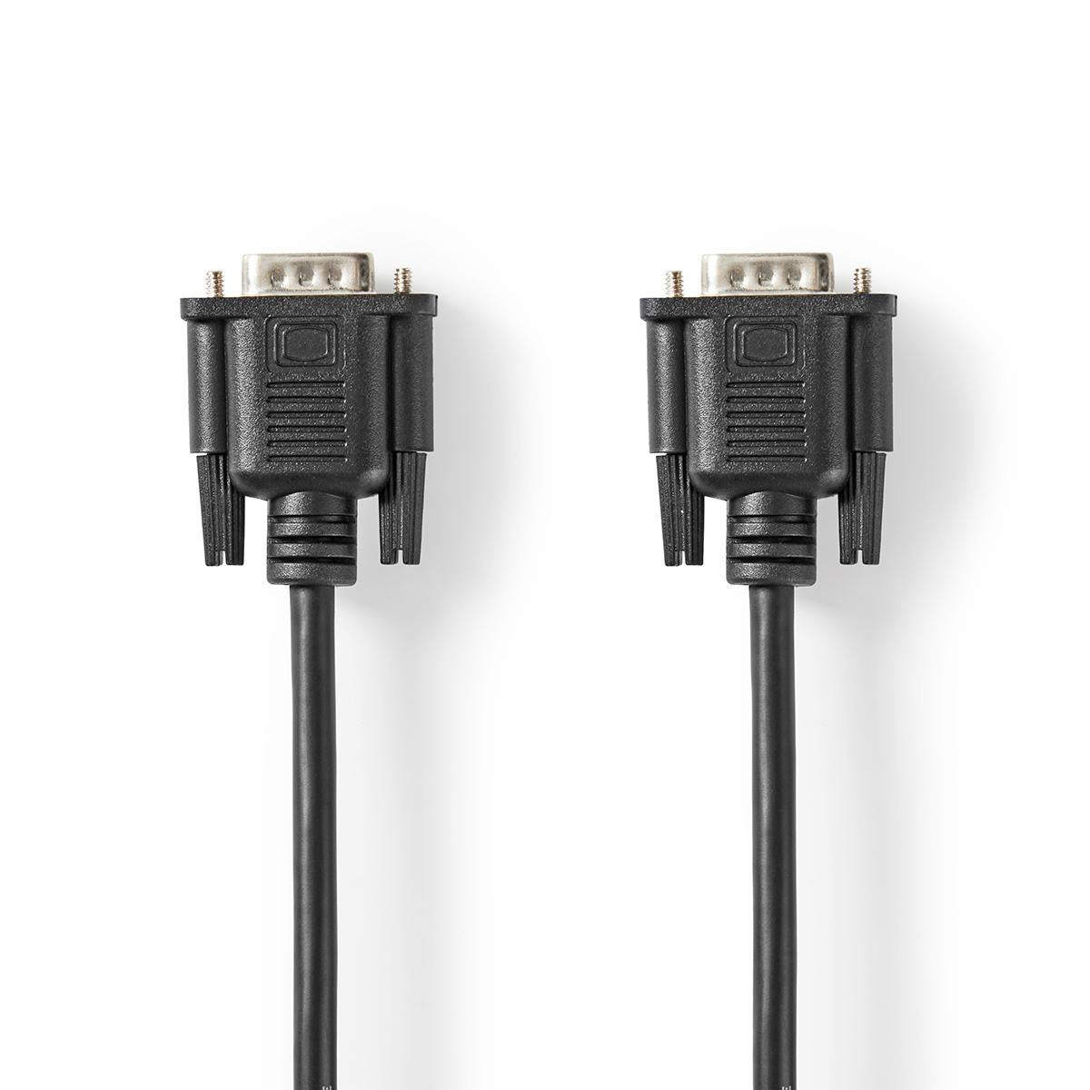 VGA-Kabel | VGA Stecker | VGA Stecker | Vernickelt | Maximale Auflösung: 1024x768 | 2.00 m | Rund | ABS | Schwarz | Aufhänger