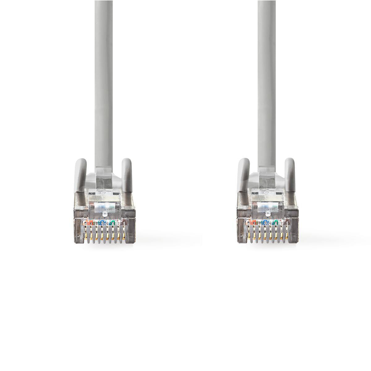 CAT6a-Netzwerkkabel | SF/UTP | RJ45 Stecker | RJ45 Stecker | 5.00 m | Rund | PVC | Grau | Aufhänger