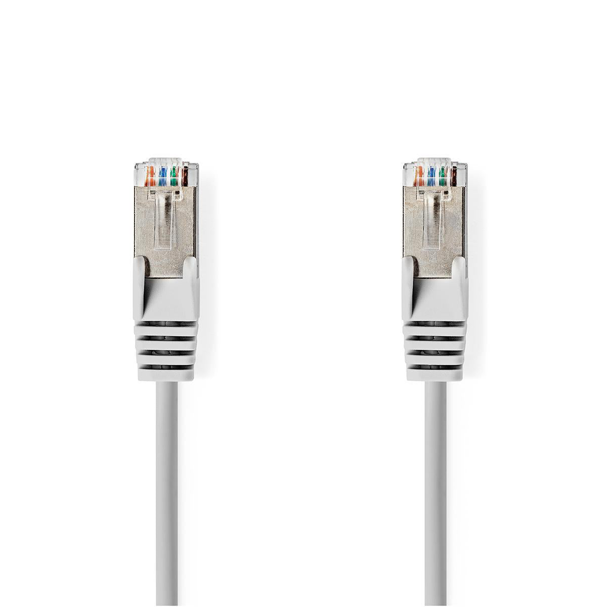 CAT6a-Netzwerkkabel | SF/UTP | RJ45 Stecker | RJ45 Stecker | 7.50 m | Rund | PVC | Grau | Aufhänger