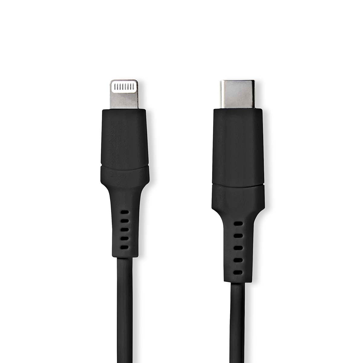 Lightning Kabel | USB 2.0 | Apple Lightning 8-Pin | USB-C™ Stecker | 480 Mbps | Vernickelt | 1.00 m | Rund | PVC | Schwarz | Box