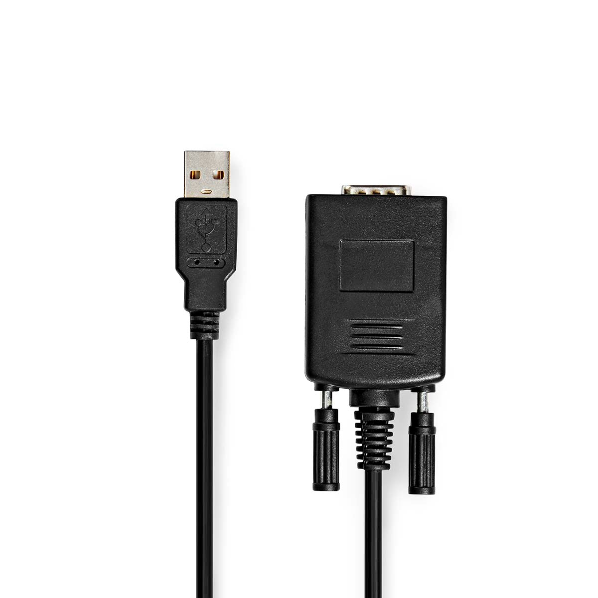 RS232-Konverter | USB-A Stecker | RS232 | Vernickelt | 0.90 m | Rund | PVC | Schwarz | Box