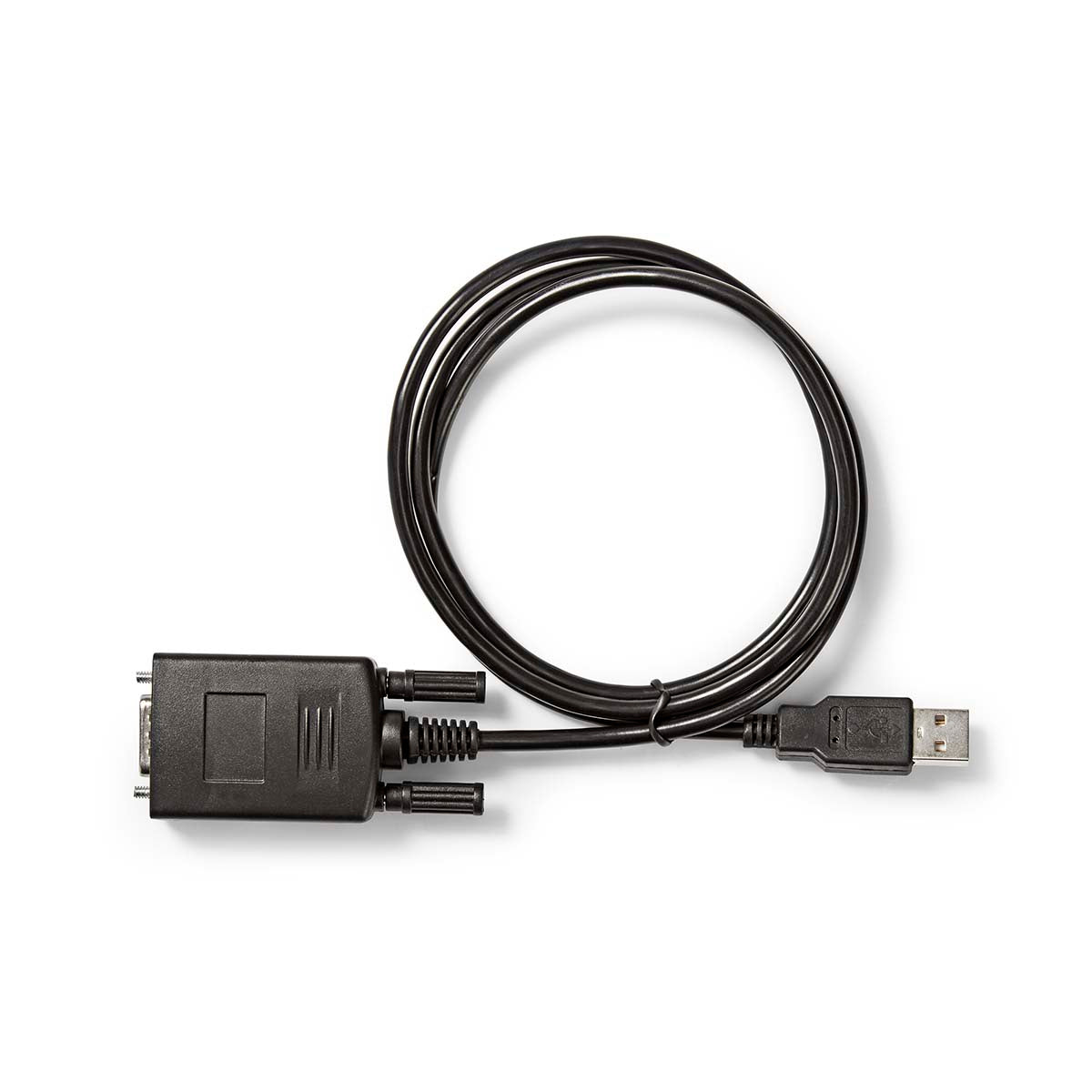 RS232-Konverter | USB-A Stecker | RS232 | Vernickelt | 0.90 m | Rund | PVC | Schwarz | Box