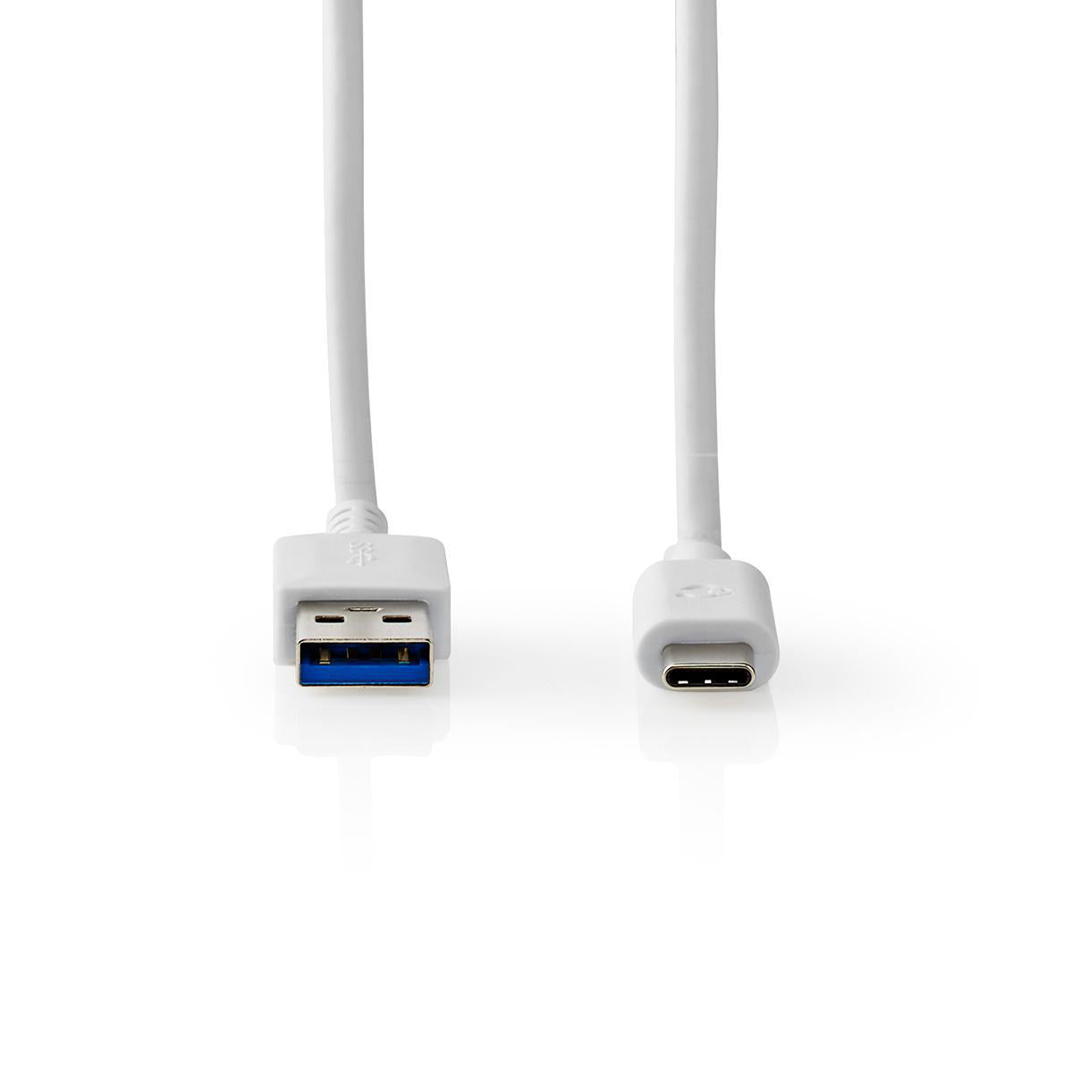 USB-Kabel | USB 3.2 Gen 1 | USB-A Stecker | USB-C™ Stecker | 60 W | 5 Gbps | Vernickelt | 2.00 m | Rund | PVC | Weiss | Box
