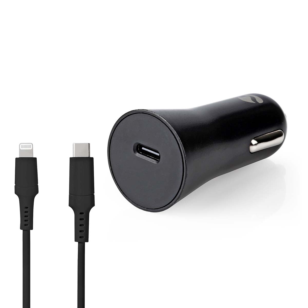 Auto-Ladegerät | 20 W | 1.67 / 2.22 / 3.0 A | Anzahl der Ausgänge: 1 | Port Type: USB-C™ | Lightning 8-Pin (Lose) Kabel | 1.0 m | Automatische Spannungswahl