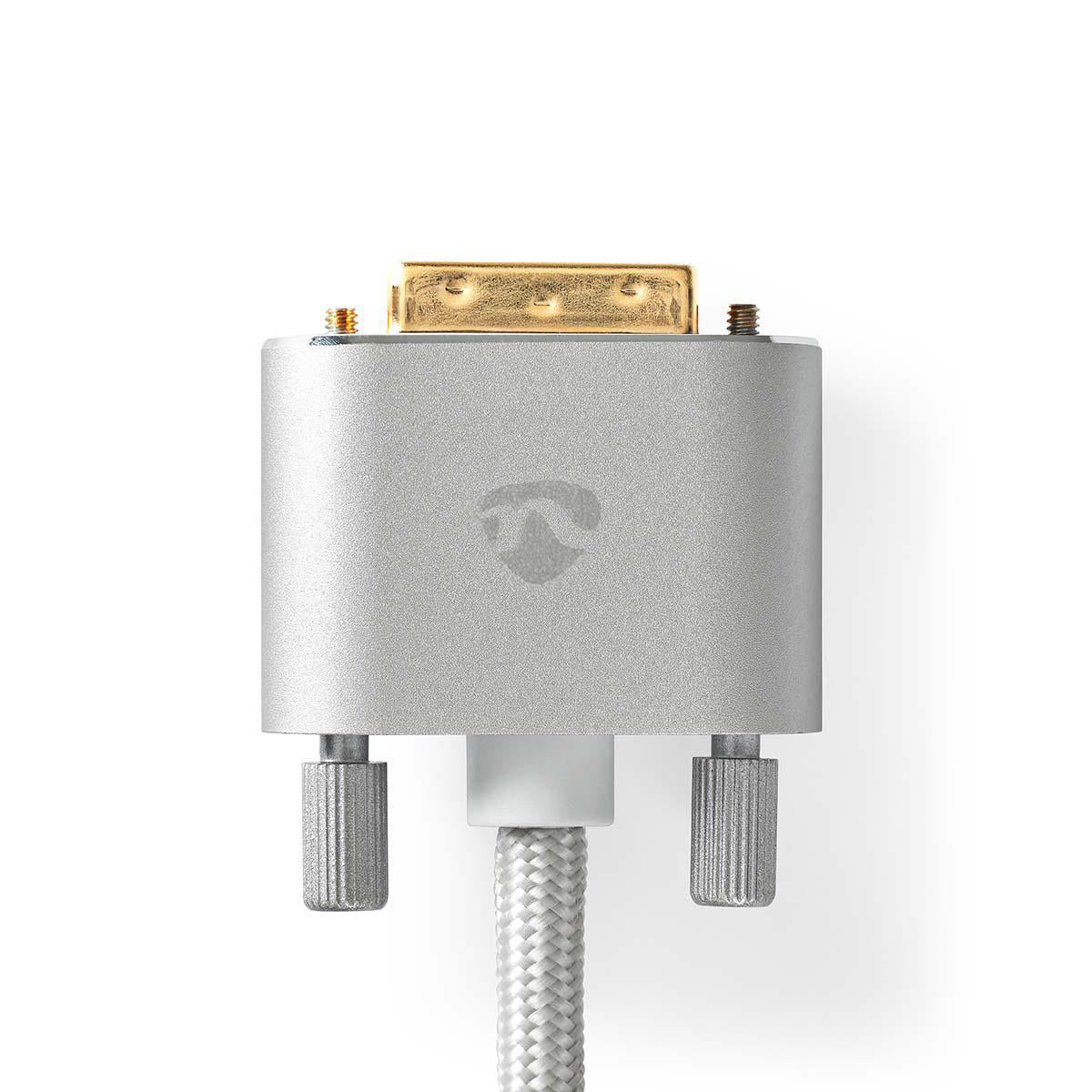 HDMI™ -Kabel | HDMI™ Stecker | DVI-D 24+1-Pin Stecker | 2560x1600 | Vergoldet | 2.00 m | Gerade | Geflochten | Silber | Verpackung mit Sichtfenster