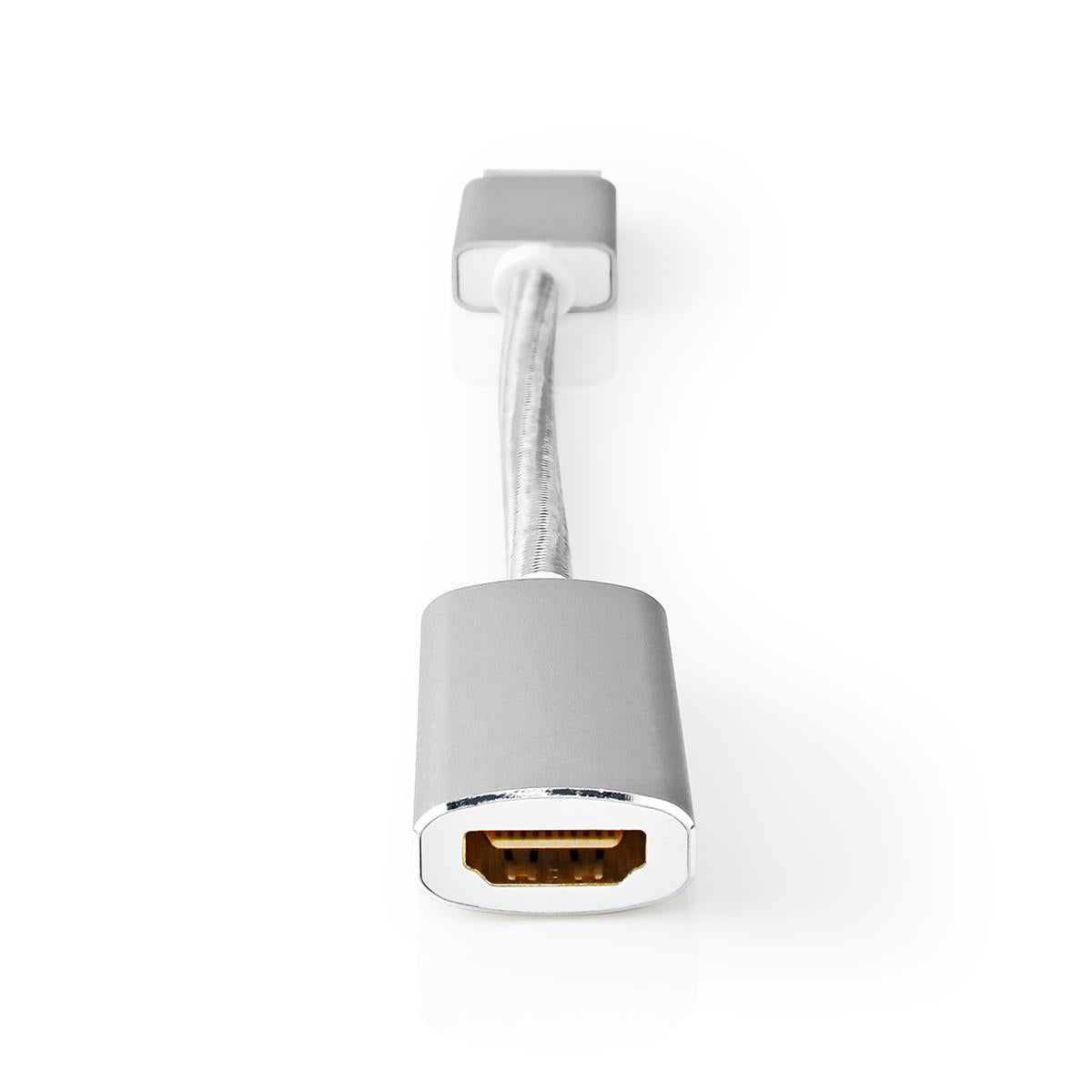 Displayport-Kabel | DisplayPort Stecker | HDMI™ Ausgang | 4K@60Hz | Vergoldet | 0.20 m | Rund | Geflochten | Silber | Verpackung mit Sichtfenster