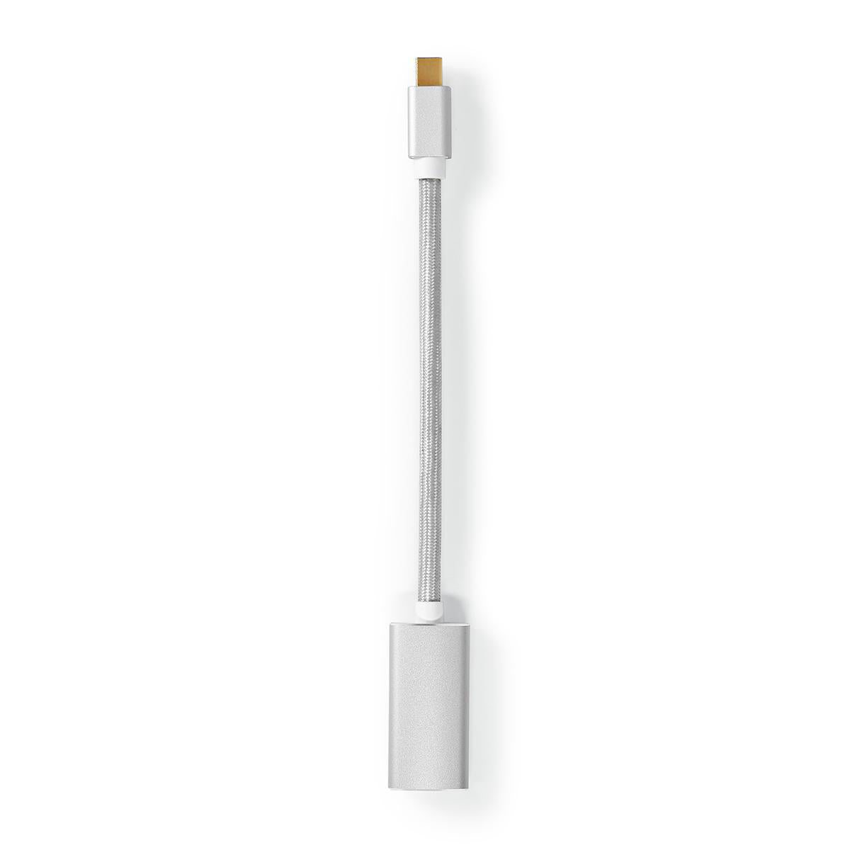 Mini Displayport-Kabel | DisplayPort 1.2 | Mini DisplayPort Stecker | HDMI™ Ausgang | 21.6 Gbps | Vergoldet | 0.20 m | Rund | Geflochten | Silber | Verpackung mit Sichtfenster