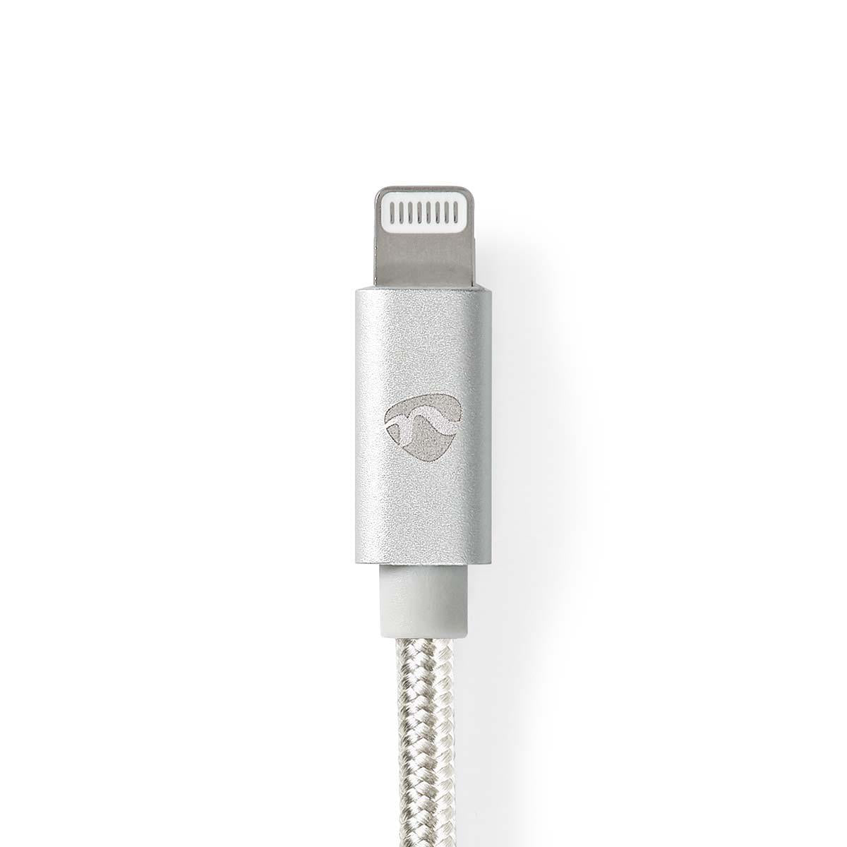 Lightning Kabel | USB 2.0 | Apple Lightning 8-Pin | USB-A Stecker | 480 Mbps | Vergoldet | 1.00 m | Rund | Geflochten / Nylon | Aluminium | Verpackung mit Sichtfenster