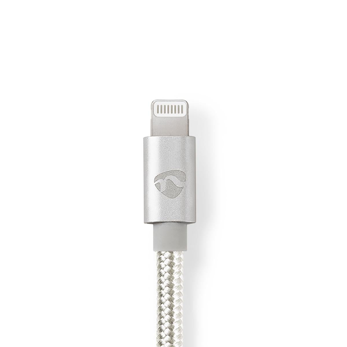 Lightning-Adapter | Apple Lightning 8-Pin | 3.5 mm Stecker | Vergoldet | 1.00 m | Rund | Nylon