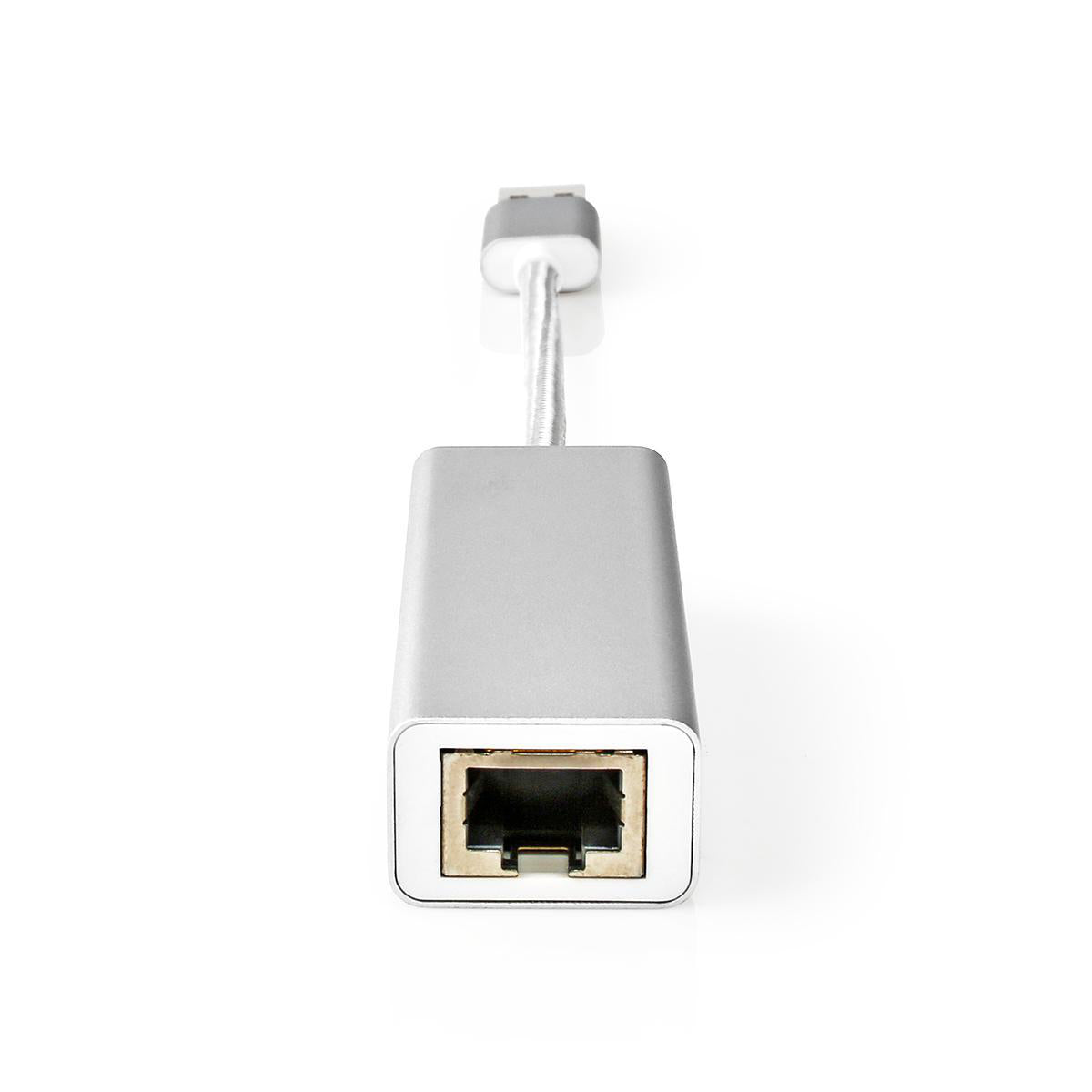 USB-Netzwerkadapter | USB 3.2 Gen 1 | 1 Gbps | USB-A Stecker | RJ45 Buchse | 0.20 m | Rund | Vergoldet | Reines Kupfer | Silber | Verpackung mit Sichtfenster