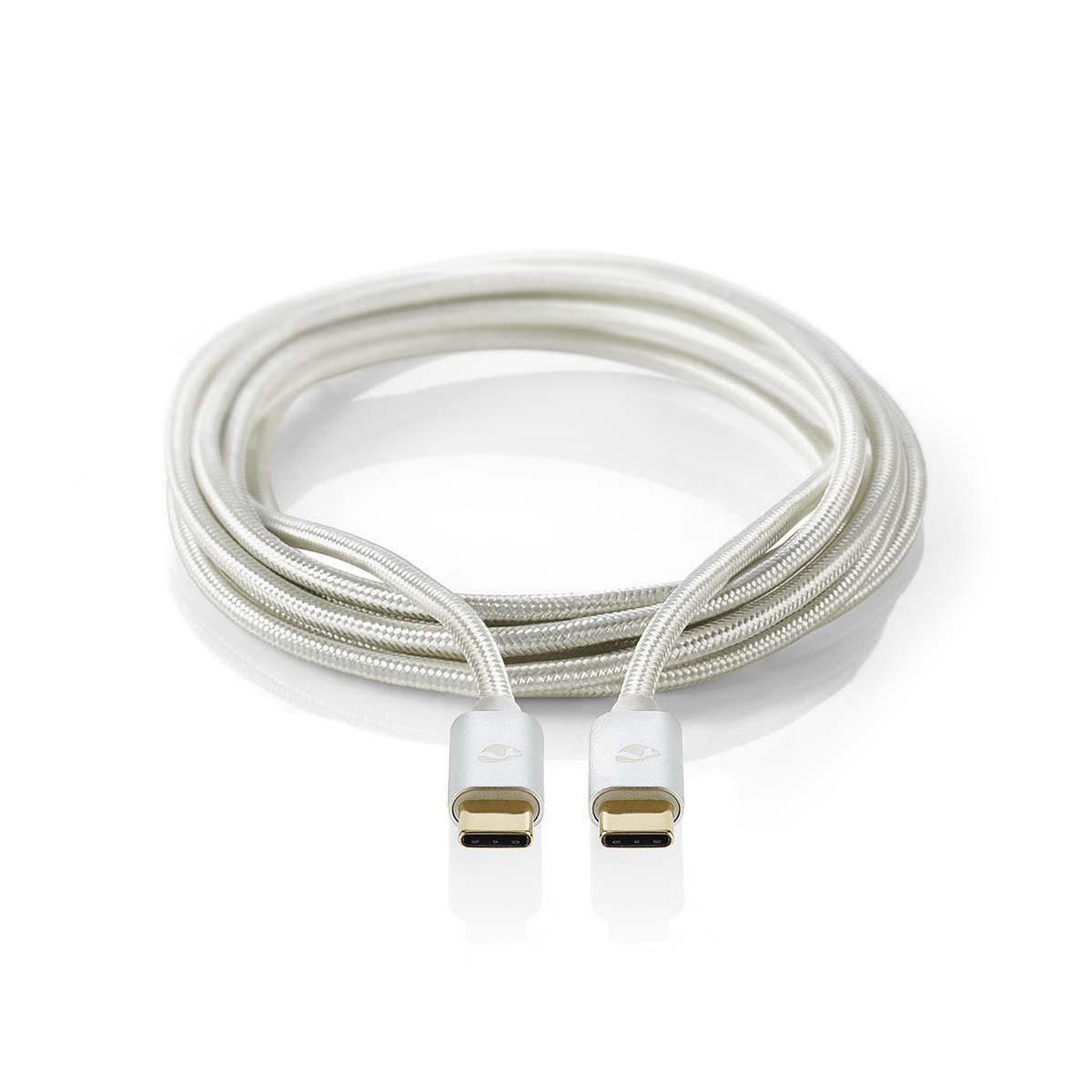 USB-Kabel | USB 3.2 Gen 1 | USB-C™ Stecker | USB-C™ Stecker | 60 W | 4K@60Hz | 5 Gbps | Vergoldet | 1.00 m | Rund | Geflochten / Nylon | Aluminium | Verpackung mit Sichtfenster