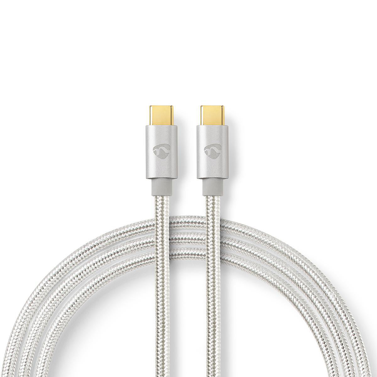 USB-Kabel | USB 3.2 Gen 1 | USB-C™ Stecker | USB-C™ Stecker | 60 W | 4K@60Hz | 5 Gbps | Vergoldet | 1.00 m | Rund | Geflochten / Nylon | Aluminium | Verpackung mit Sichtfenster