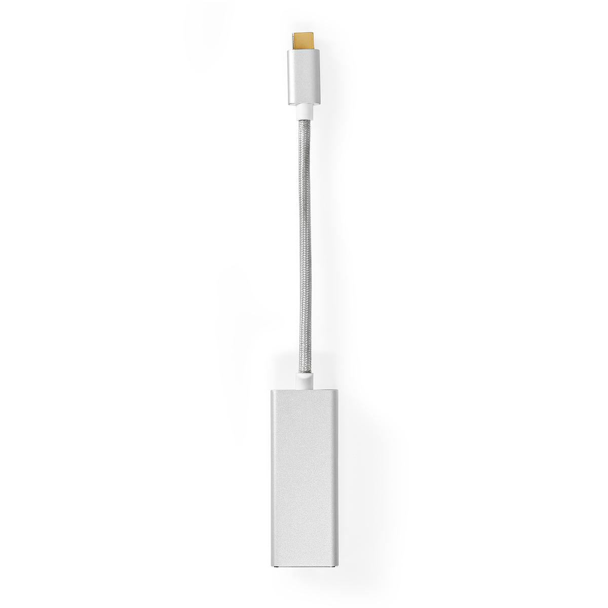 USB-Netzwerkadapter | USB 3.2 Gen 1 | 1 Gbps | USB-C™ Stecker | RJ45 Buchse | 0.20 m | Rund | Vergoldet | Verzinntes Kupfer | Silber | Verpackung mit Sichtfenster