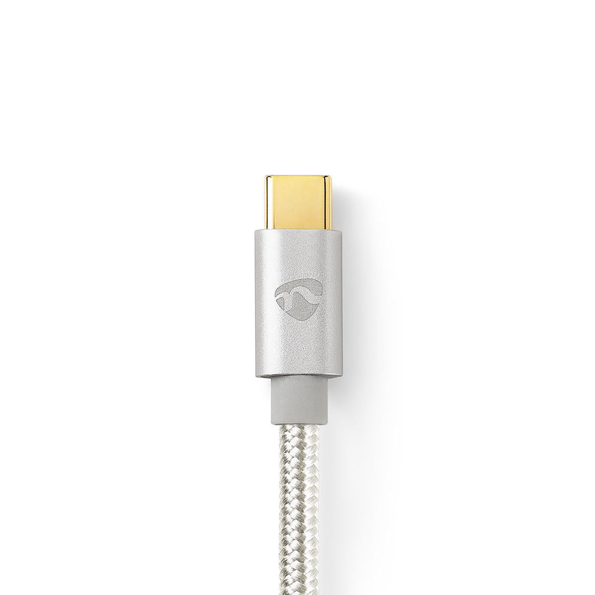 USB-C™ Adapter | USB 2.0 | USB-C™ Stecker | 3.5 mm Stecker | 1.00 m | Rund | Vergoldet | Geflochten / Nylon | Aluminium | Verpackung mit Sichtfenster