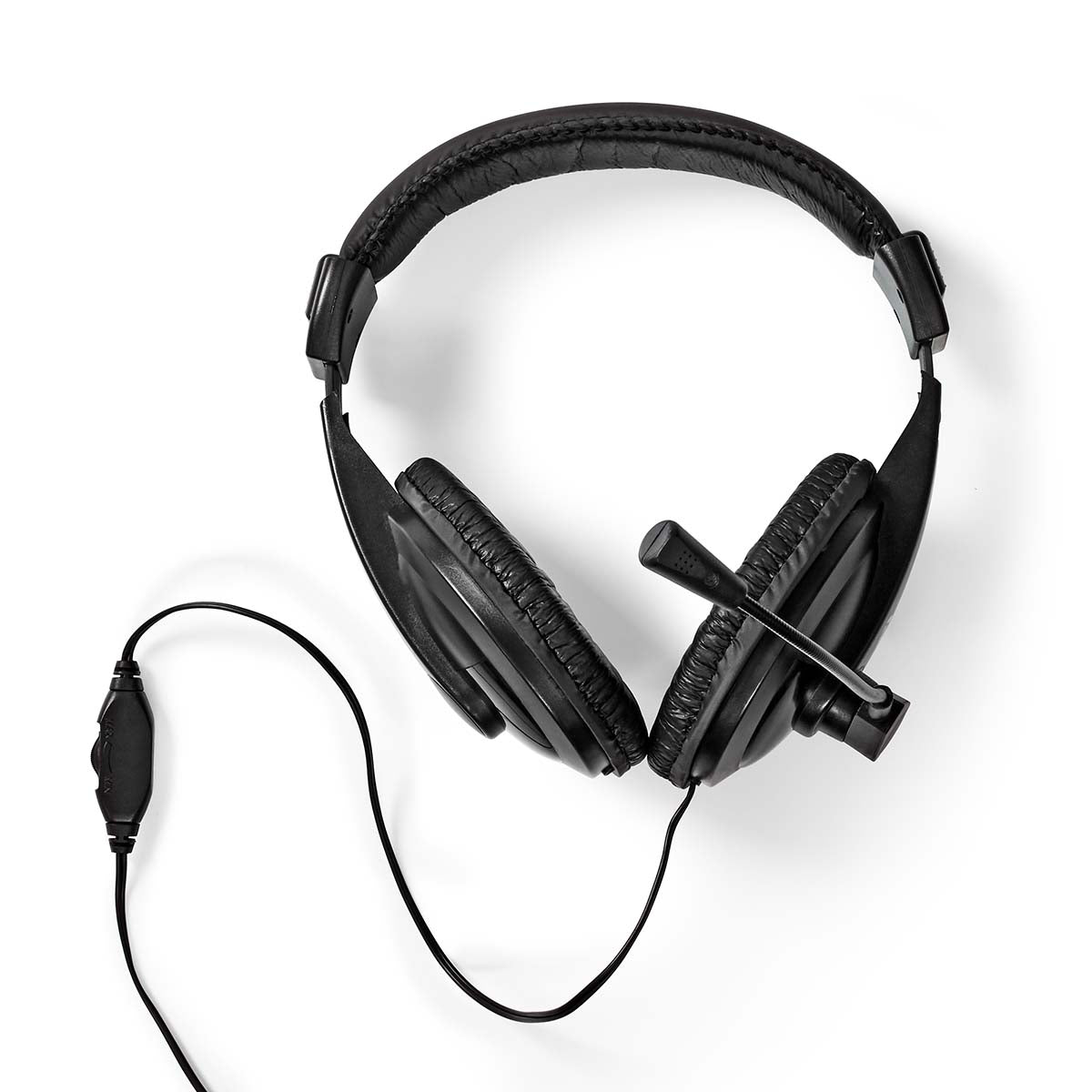 PC-Headset | Über Ohr | Stereo | 1x 3.5 mm / 2x 3.5 mm | Klappbarer Mikrofon | Schwarz