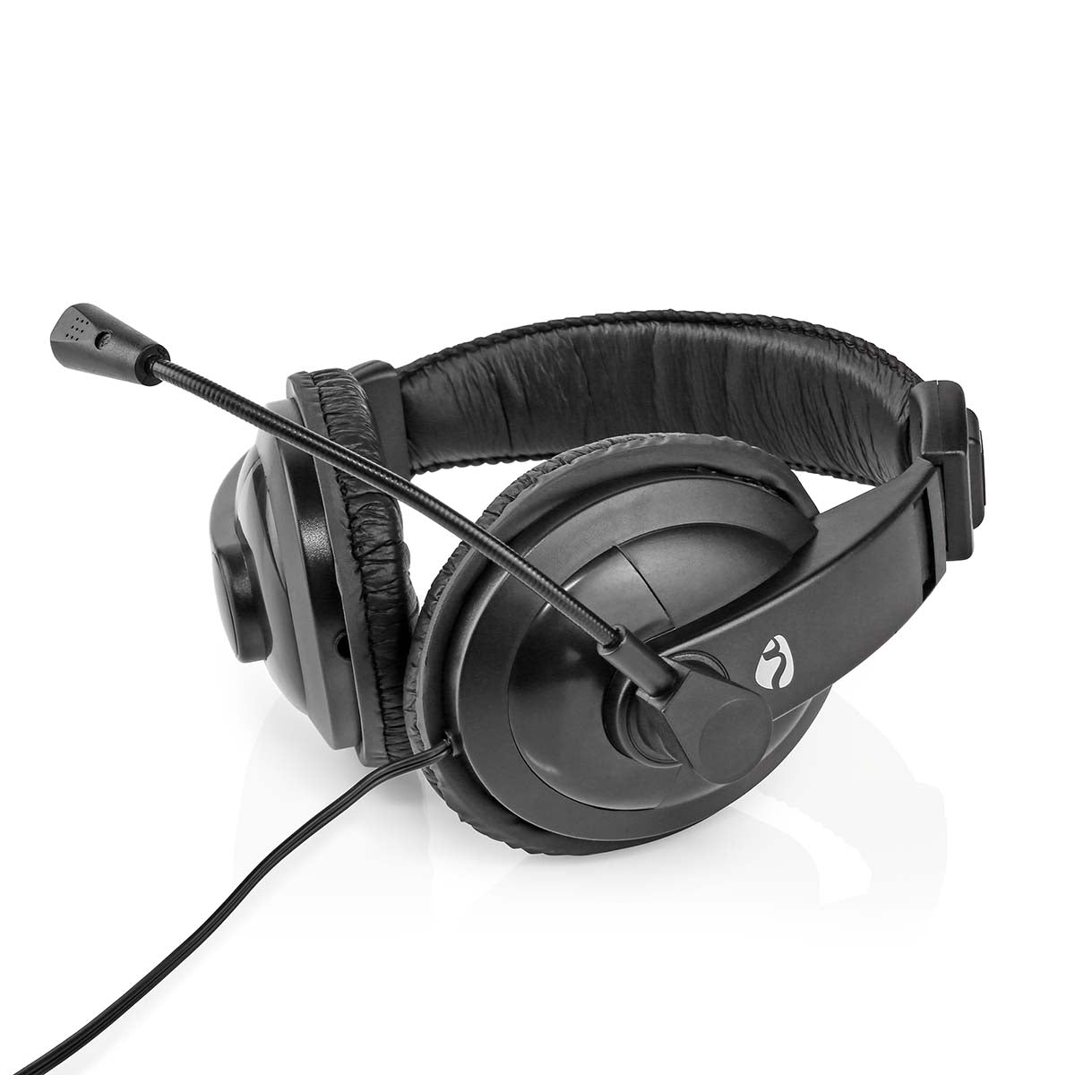 PC-Headset | Über Ohr | Stereo | 1x 3.5 mm / 2x 3.5 mm | Klappbarer Mikrofon | Schwarz