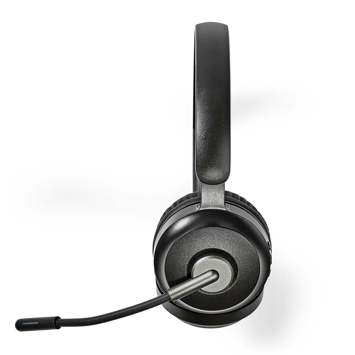 PC-Headset | Auf Ohr | Stereo | Bluetooth | Klappbarer Mikrofon | Schwarz