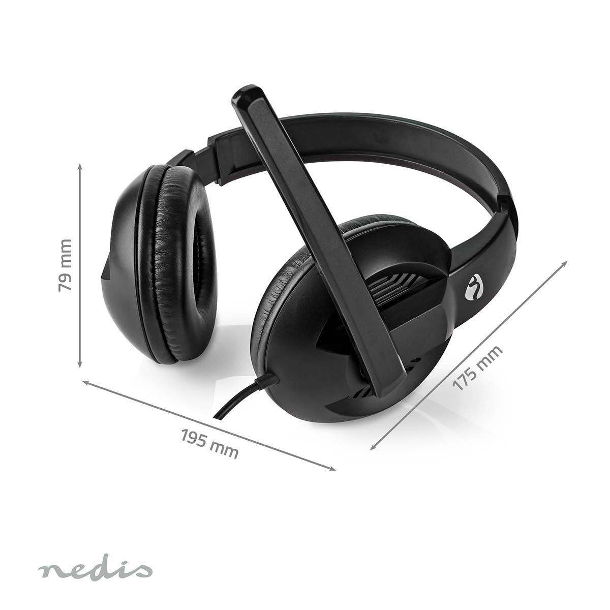 PC-Headset | Über Ohr | Stereo | USB Type-A / USB Type-C™ | Klappbarer Mikrofon | Schwarz