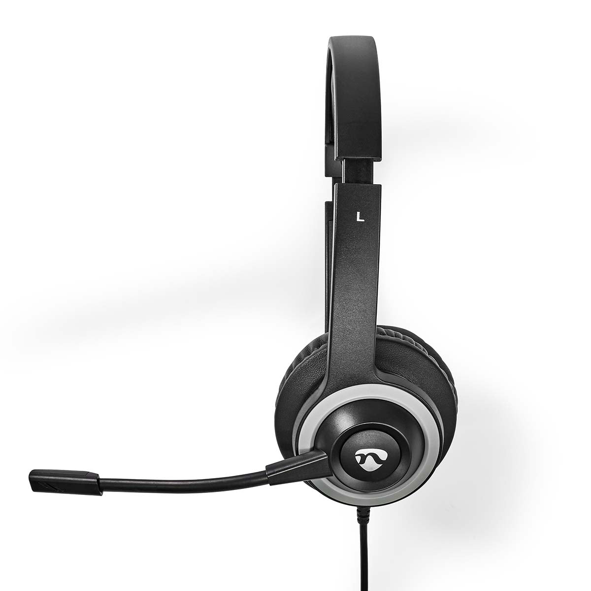 PC-Headset | Auf Ohr | Stereo | USB Type-A / USB Type-C™ | Klappbarer Mikrofon | Schwarz