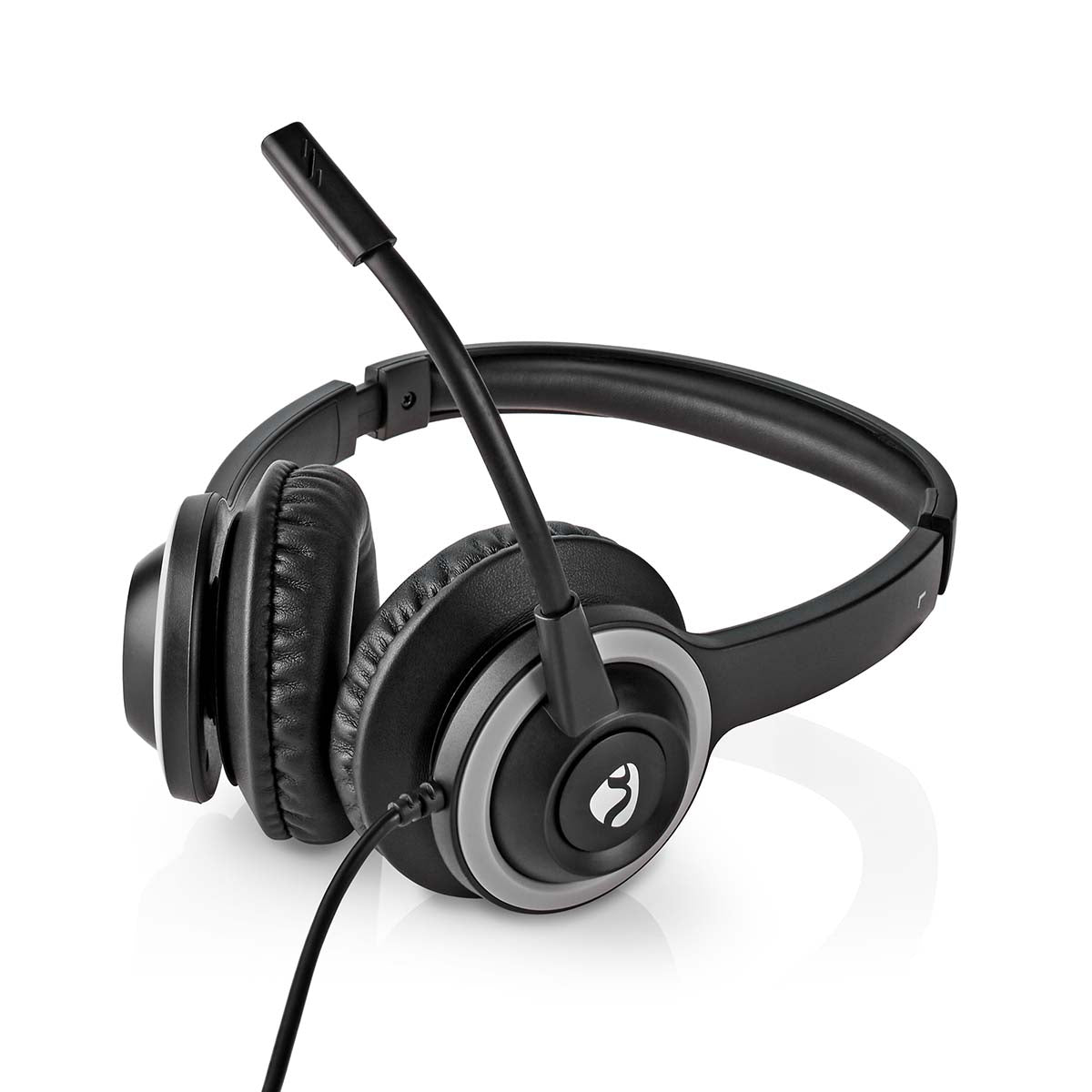 PC-Headset | Auf Ohr | Stereo | USB Type-A / USB Type-C™ | Klappbarer Mikrofon | Schwarz