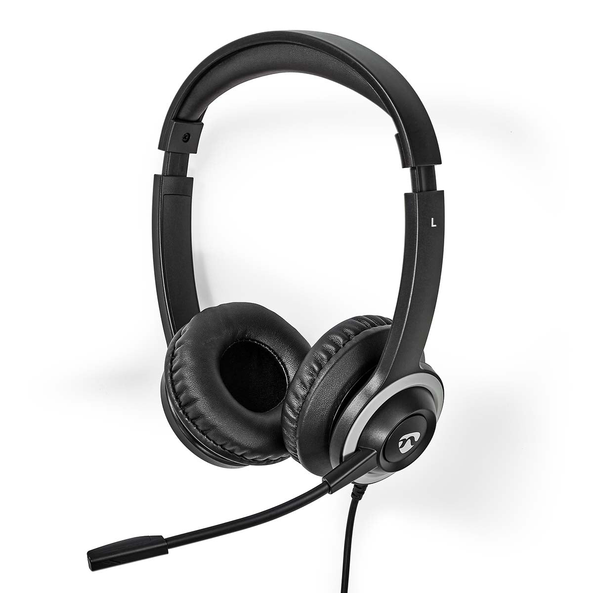 PC-Headset | Auf Ohr | Stereo | USB Type-A / USB Type-C™ | Klappbarer Mikrofon | Schwarz