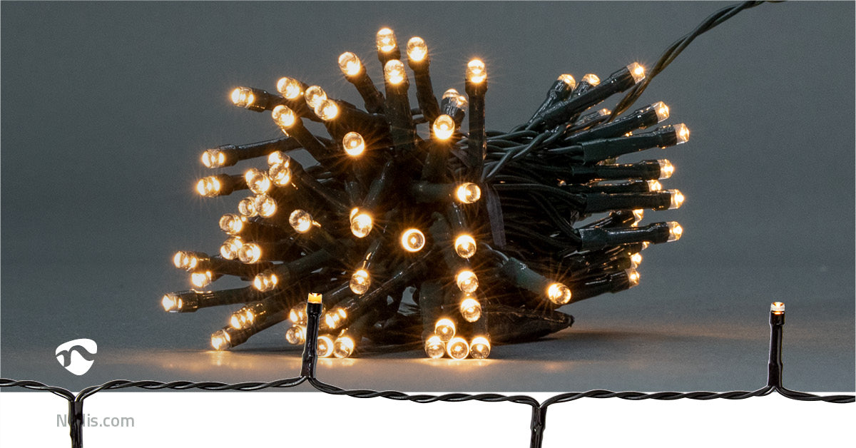 Weihnachtsbeleuchtung | Schnur | 48 LED's | Warmweiss | 3.60 m | Lichteffekte: 7 | Innen- und Aussenbereich | Batteriebetrieben