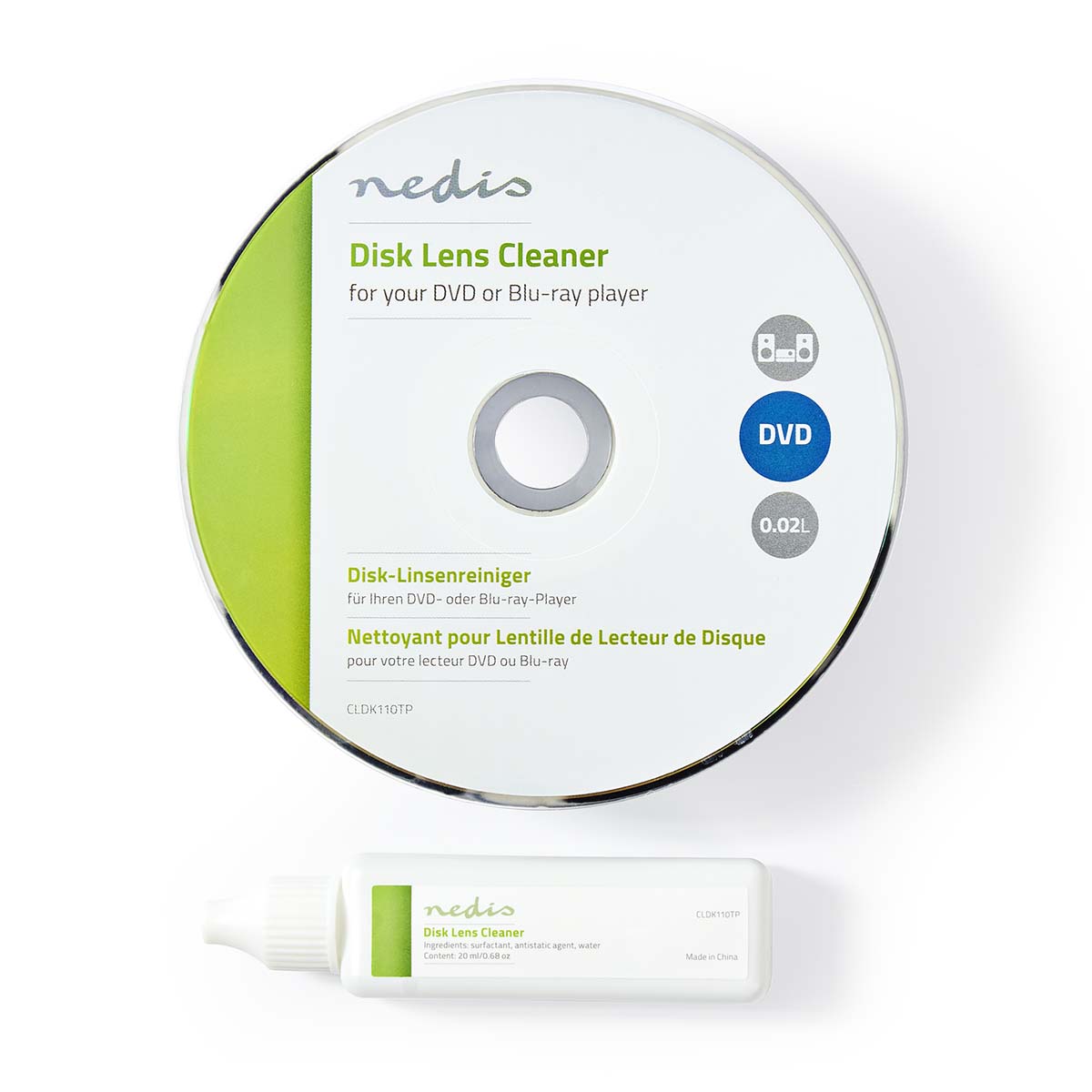 CD LinsenreinigerCleaner | Reinigungsdisk | 20 ml | Blu-ray Player / DVD Spieler