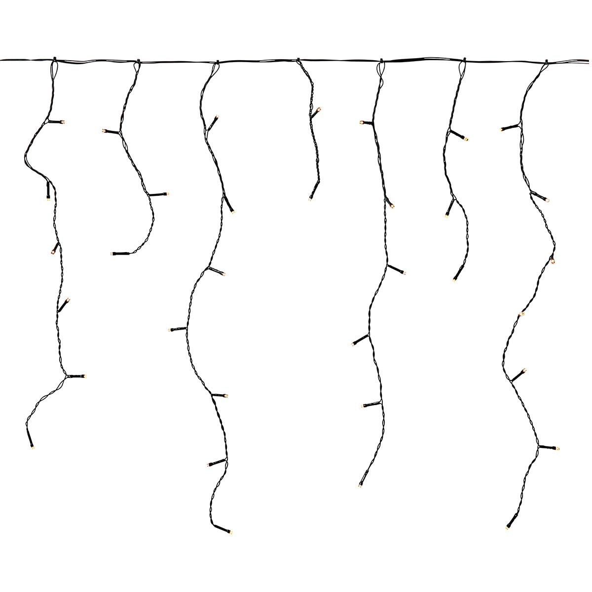 Dekorative Eiszapfenlichter | 180 LED's | Warmweiss | 5.90 m | Lichteffekte: 7 | Netzstromversorgung