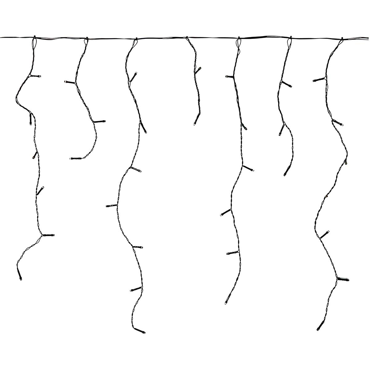 Dekorative Eiszapfenlichter | 180 LED's | Warmweiss | 5.90 m | Lichteffekte: 7 | Netzstromversorgung