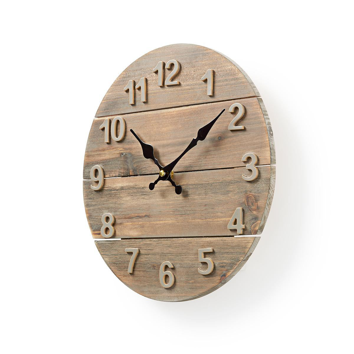 Wanduhr | Durchmesser: 300 mm | Holz | Beige / Braun