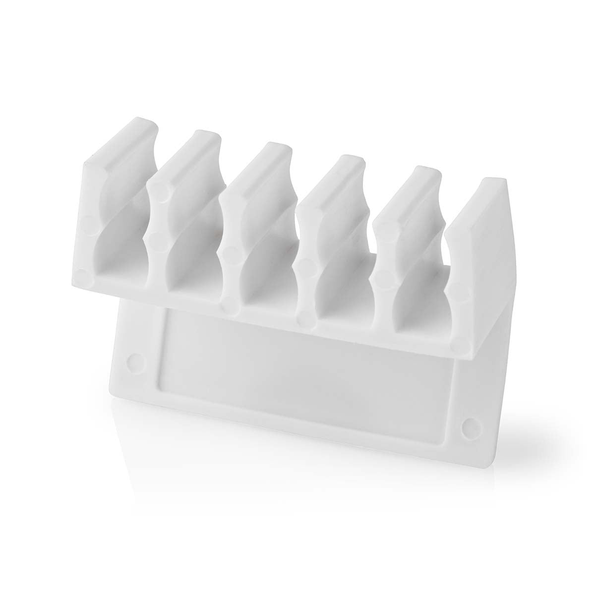 Kabelmanagement | Kabelclip | Click and Go | 2 Stück | Anzahl der Steckplätze: 5 Steckplätze | max. Kabeldicke: 7.1 mm | Polypropylene | Weiss