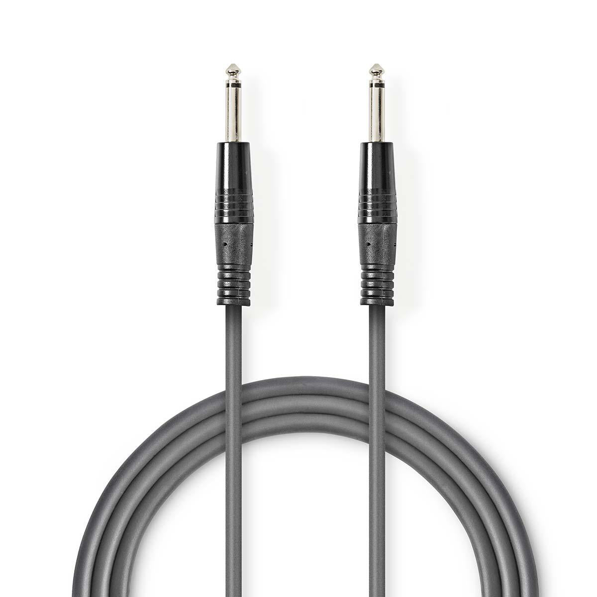 Mono-Audiokabel | 6.35 mm Stecker | 6.35 mm Stecker | Vernickelt | 1.50 m | Rund | PVC