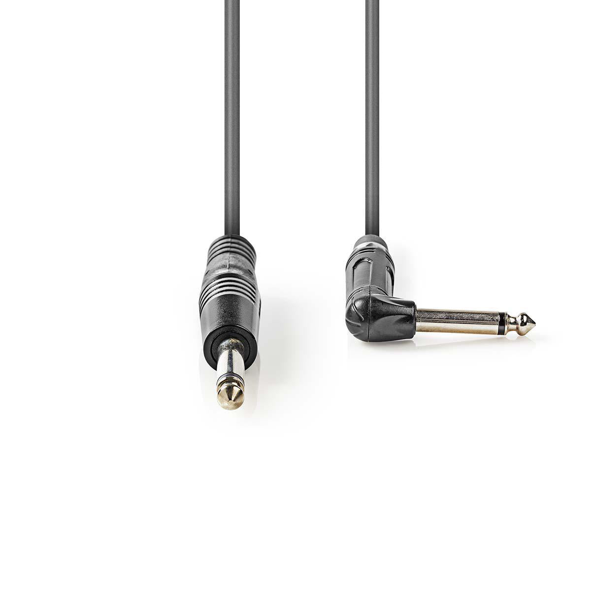 Mono-Audiokabel | 6.35 mm Stecker | 6.35 mm Stecker | Vernickelt | 5.00 m | Rund | PVC