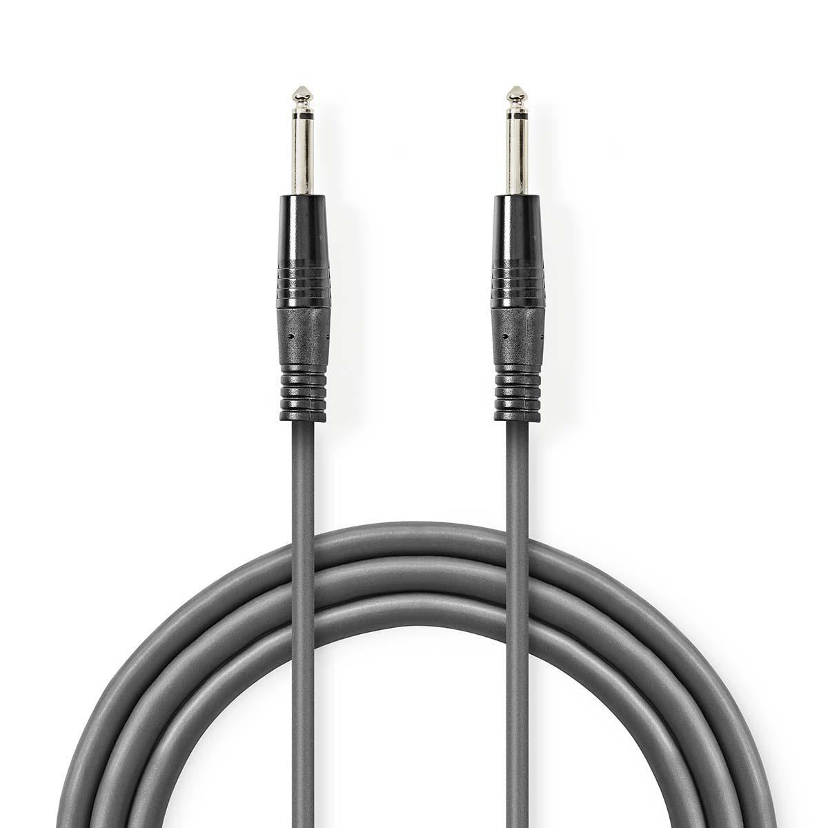 Mono-Audiokabel | 6.35 mm Stecker | 6.35 mm Stecker | Vernickelt | 3.00 m | Rund | PVC