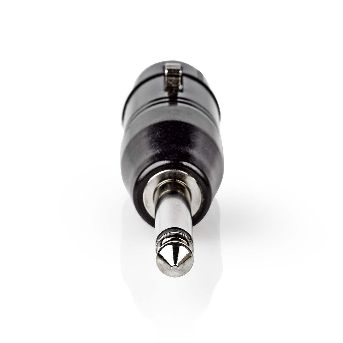 XLR Adapter | XLR 3-Pin Buchse | 6.35 mm Stecker | Vernickelt | Gerade | Metall | Schwarz | 1 Stück | Plastikbeutel