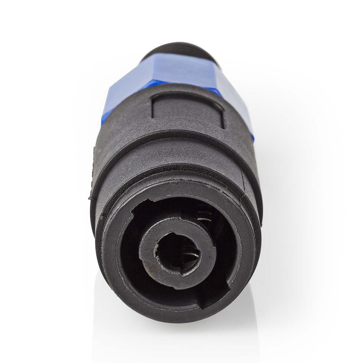 Lautsprecheranschluss | Gerade | Stecker | Vernickelt | Lot | Kabeleingangsdurchmesser: 8.0 mm | ABS | Schwarz | 1 Stück | Plastikbeutel