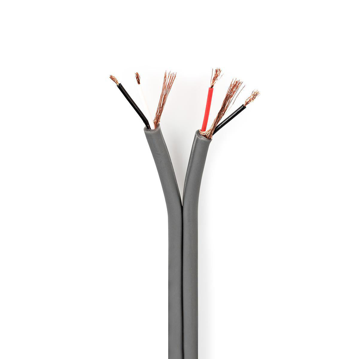 Audio Kabel | 2x 0.16 mm² | Kupfer | 100.0 m | Rund | PVC | Dunkelgrau | Rolle