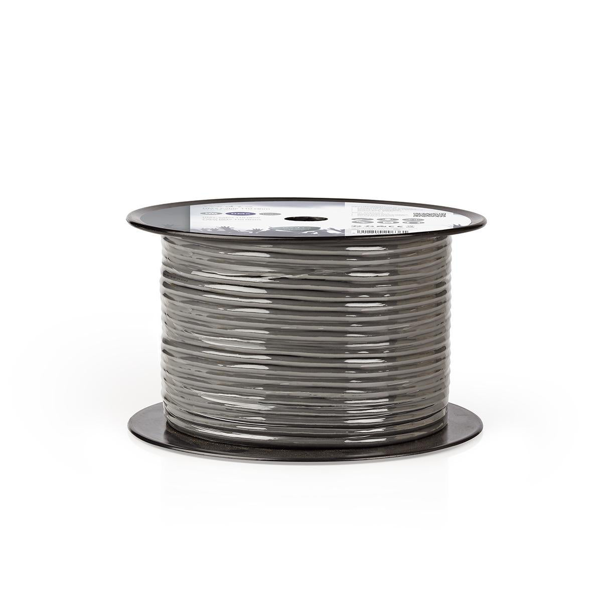 DMX Kabel | 110 Ohm | 10 x 0.10 mm | 100.0 m | Rund | PVC | Dunkelgrau | Rolle