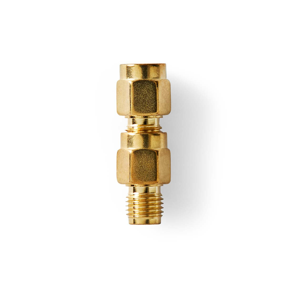 SMA Adapter | SMA-Stecker Reverse Polarity | SMA-Buchse | Vergoldet | 50 Ohm | Gerade | Kupfer | Gold | 2 Stück | Box