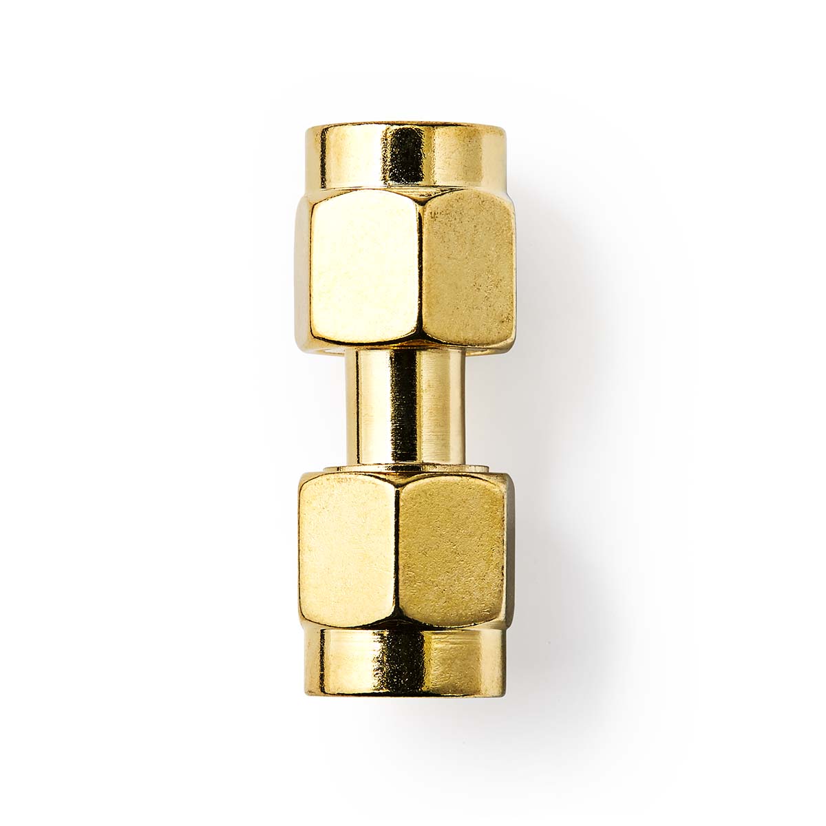 SMA Adapter | SMA-Stecker | SMA-Stecker | Vergoldet | 50 Ohm | Gerade | Kupfer | Gold | 2 Stück | Box