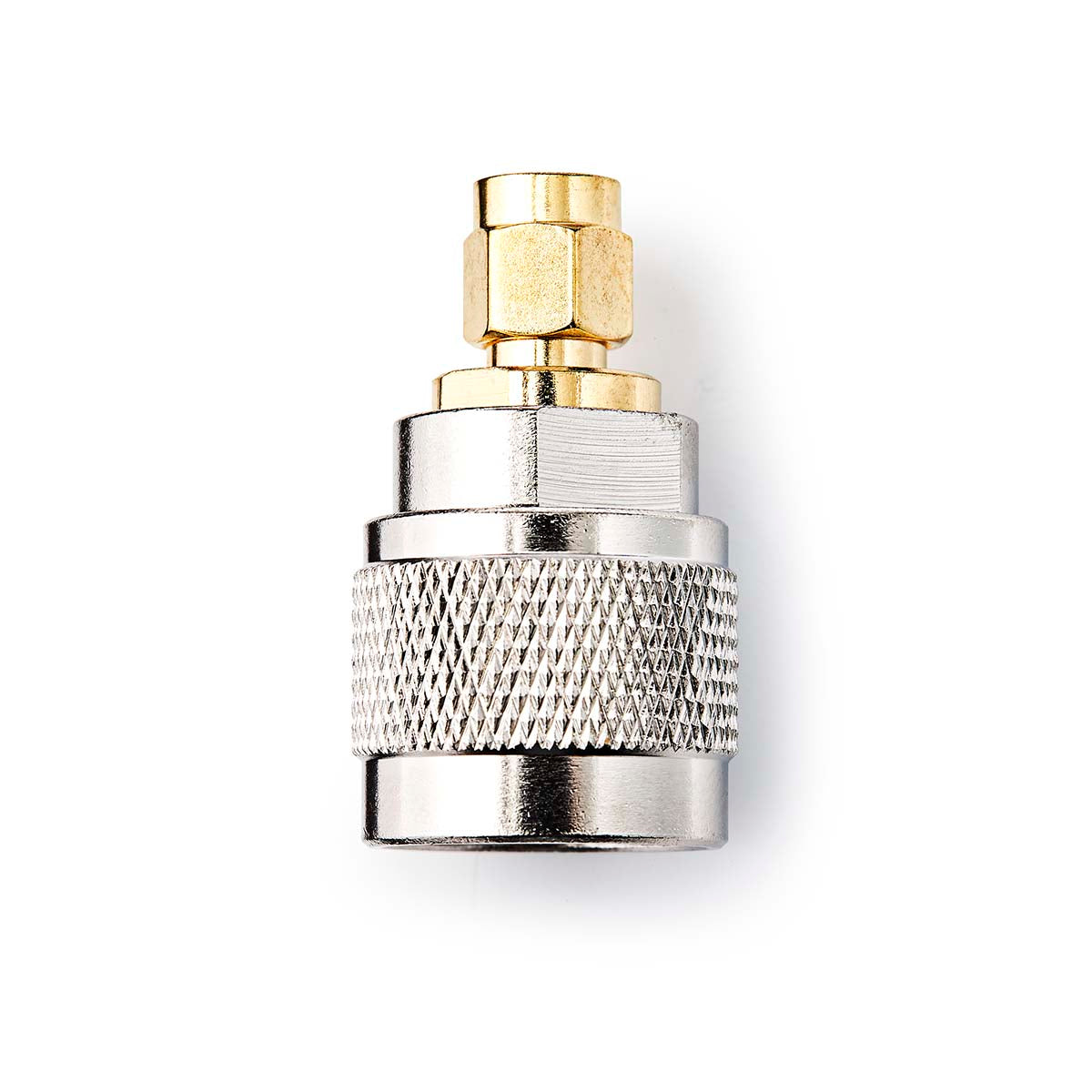 SMA Adapter | SMA-Stecker | N Stecker | Vergoldet | 50 Ohm | Gerade | Kupfer | Gold / Silber | 2 Stück | Box