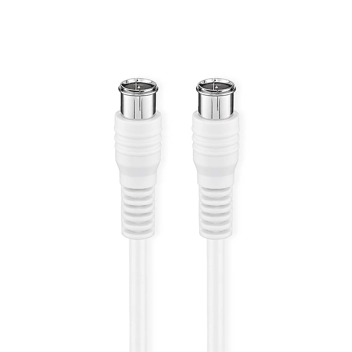 Satelliten- und Antennenkabel | F Stecker | F Stecker | Vernickelt | 75 Ohm | Doppelt geschirmt | 1.00 m | Rund | PVC | Weiss | Box